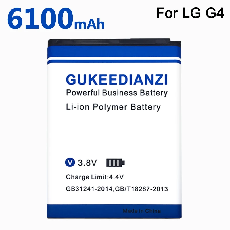 GUKEEDIANZI BL-51YF запасная часть телефона Батарея 6100 мА/ч, для LG G4 H815 H810 VS999 F500 F500S F500K F500L H81 H818 H819 BL 51YF