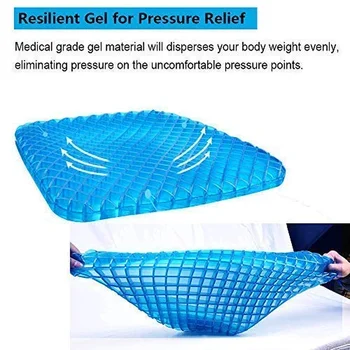 

Comfort Orthopedic Chair Seat Cushion Gel Seat Cushion Honeycomb Non-Slip Home Office Seat Cushion for health care pain pad