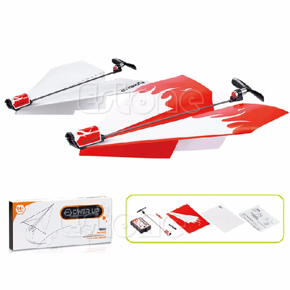 

Electric Paper Airplane Kid Conversion Powerup Propeller Gilder Model Aircraft