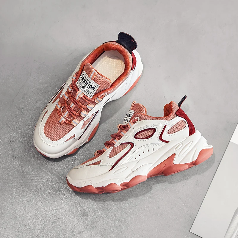 Women's Thick-soled Sports Shoes Thick-soled Vulcanized Shoes Fashion Breathable Casual Women's Shoes 2022 New Luxury