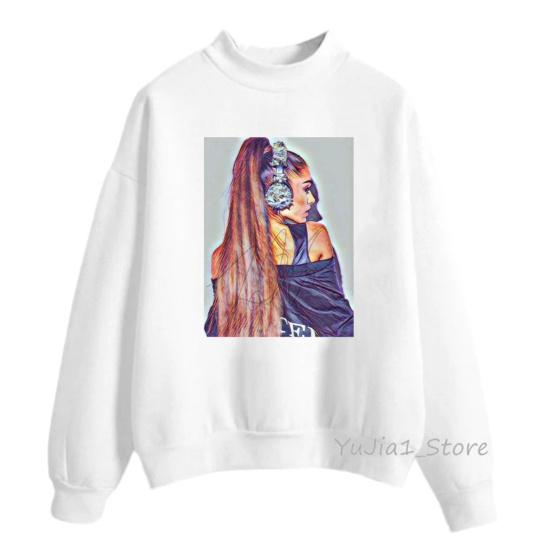 Y92036W Sudadera mujer ariana grande Женская Толстовка Harajuku kawaii худи с круглым вырезом зимняя теплая толстовка одежда в стиле хип-хоп Рок винтажные толстовки - Цвет: Y92036W