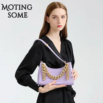 

2020 Trend New Soft Genuine Leather Women Shoulder Bag with Chains Retro Style Axillary Pouch Bag Ladies Luxury Cowhide Hand Bag