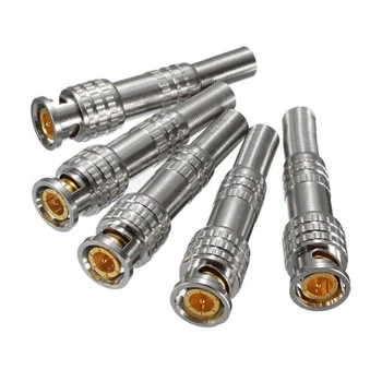 

Hot 10pcs JR-B2-2 male solderless BNC connector for cctv camera system
