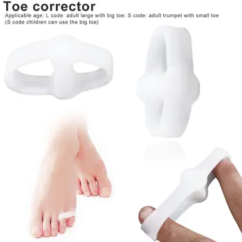 

1 Pair Silicone Two Hole Toe Separator Gel Foot Fingers Thumb Valgus Protector Bunion Adjuster Hallux Valgus Guard Feet care