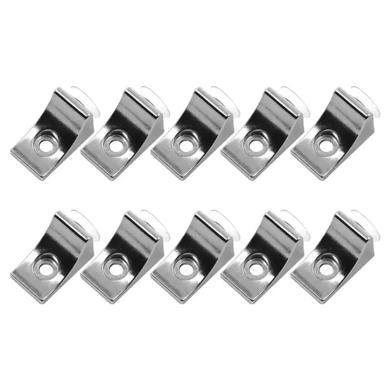 

10pcs Right Angle Glass Shelf Suction Cup Fixing Support Clip Bracket Clamp