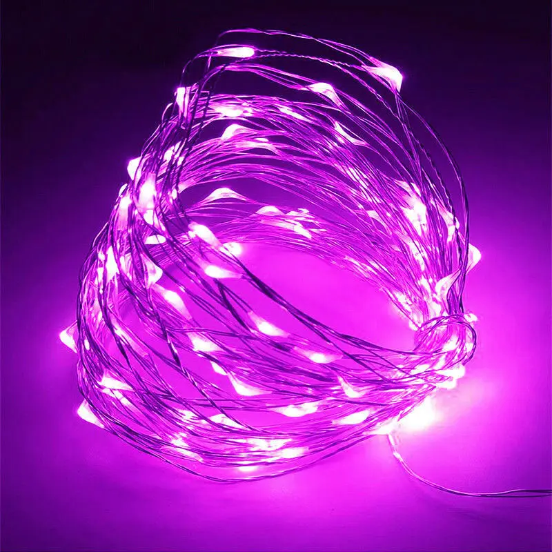 thumbnail image 1 of Guirnalda de luces LED de alambre de cobre de 1 m, 2 m, 3 m, 5 m y 10 m para iluminación navideña, guirnalda de hadas para decoración de árboles de Navidad, bodas y fiestas, 1 of 5