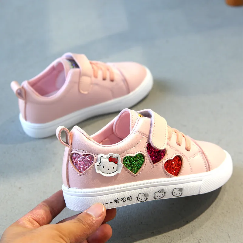 Children's Shoes Girls Small White Shoes New Fall Children's Sports Shoes Girl Spring and Autumn Hundred Board Shoes Tide