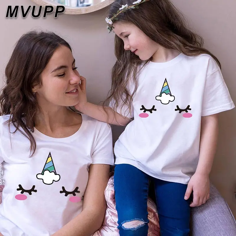Лидер продаж летний комплект для мамы и дочки милая одежда модный стиль футболка