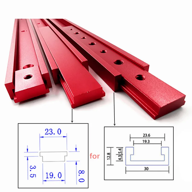 Aluminum M6/M8 T Track Slider Woodworking T Track Tool For 30/45 Type T-Track Jigs Screw Slot Fastener
