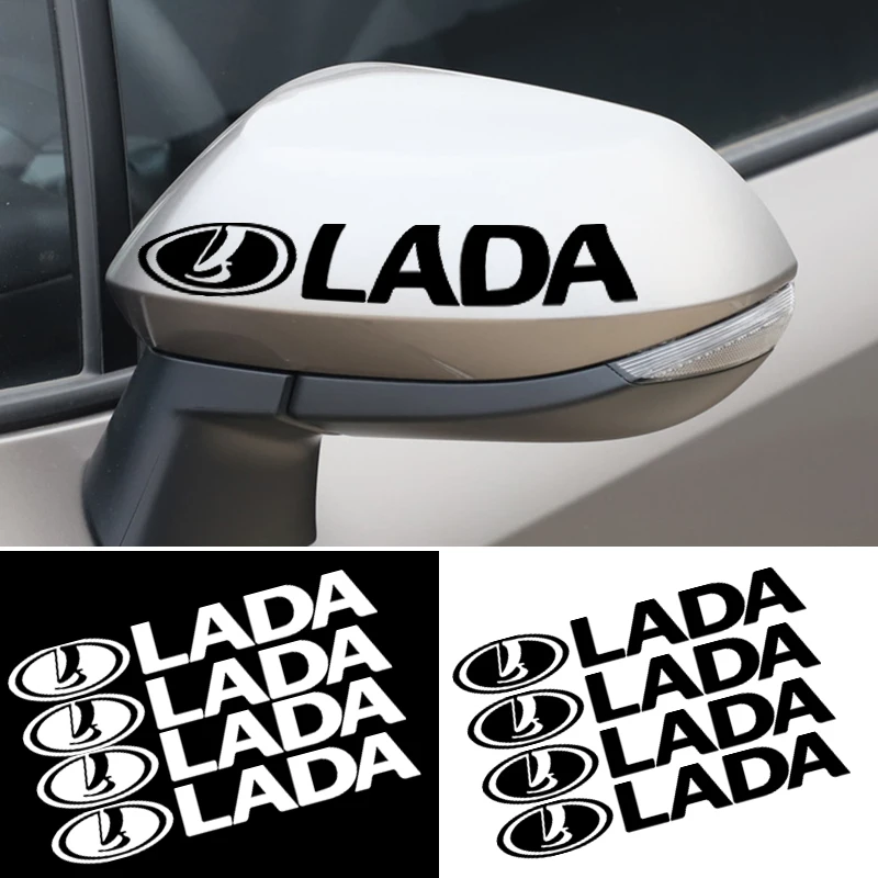 

4 Pcs Car Handlebar Stickers Carbon Fiber 3D Vinyl Stickers for lada VESTA niva kalina priora granta largus Car Interior