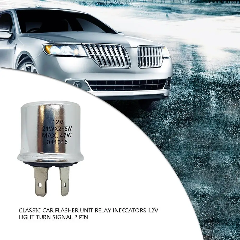 Classic Car Flasher Unit Relay Indicators 12v Light Turn Signal 2 Pin