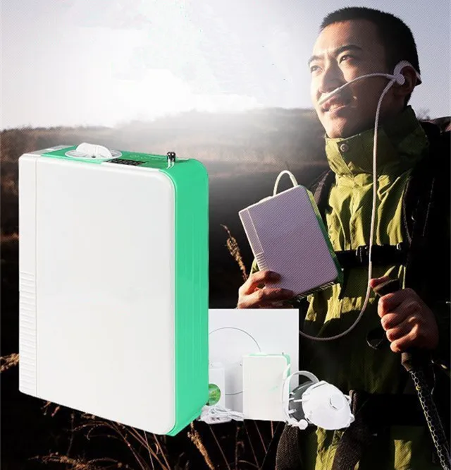  DC12V Car Use Lithium Li Battery Oxygen Concentrator Portable O2 Generator With Travelling Bag and 