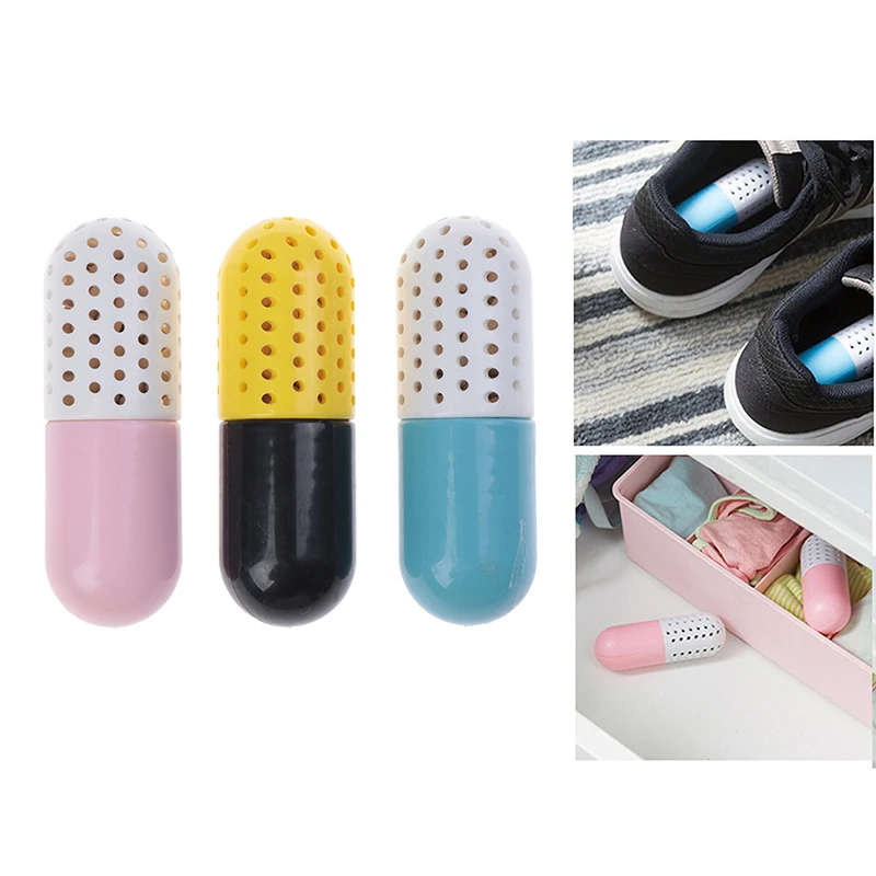 New Shoes Deodorant Men Women Moisture Absorber Capsule Shaped Desiccant Drawer Shoes Room Carbon Deodorizer Dehumidify Tool