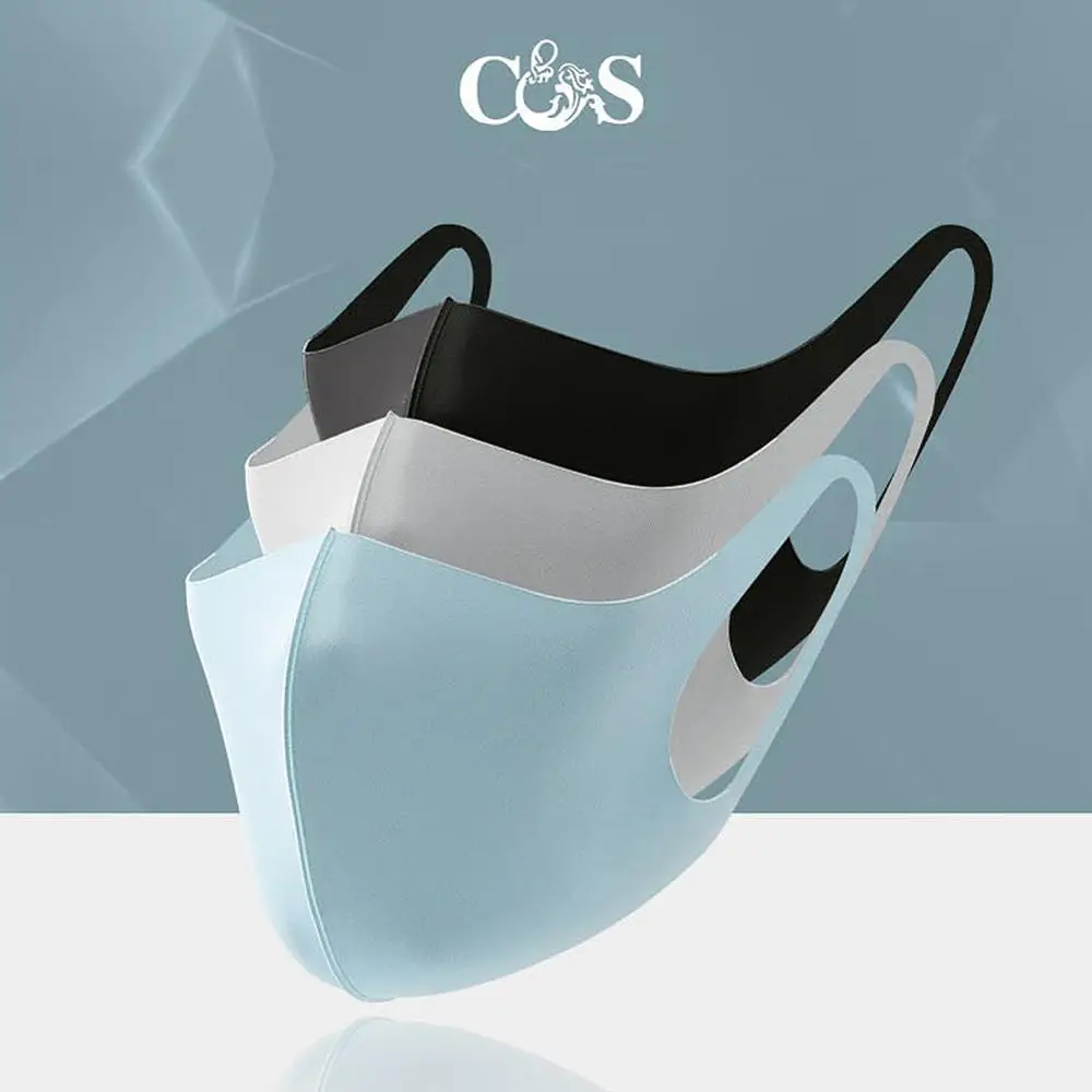 3pcs Anti Dust Child Kid Mask Ice Silk Masks Washable Travel Reusable Adjustable earloop straps support long-time usage Cotton