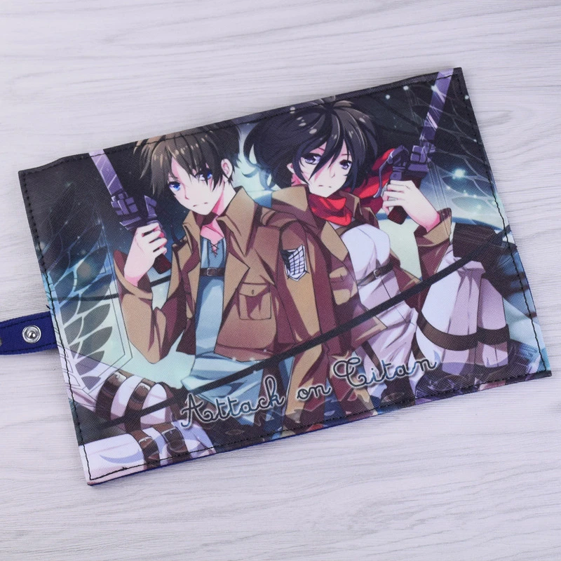 

Anime Attack on Titan Pencil Bag Art Painting Storage Bag Roll Up Pouch Portable School Supplies Stationery Pencil Case Student
