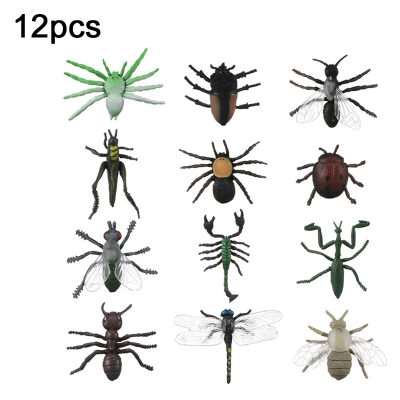

8pcs/12pcs Simulation Static Insect Model Ornaments Set Realistic Butterfly Toy