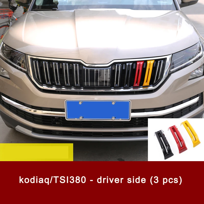 Lsrtw2017 для Skoda Kodiaq Karoq Gt, автомобильная передняя решетка, средняя сетчатая отделка, накладки для интерьера, аксессуары, декоративные - Название цвета: product picture 5