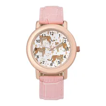 

Cheetah Pattern Leopard Quartz Watch Wild Animals Upwrist Vintage Wrist Watch Stainless Female Outdoor Wristwatch