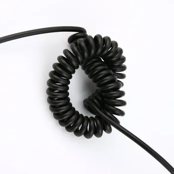 

DIY Replacement 63cm Cable Coiled Cord For Helicopter Headset Connector Line Brand New And High Quality