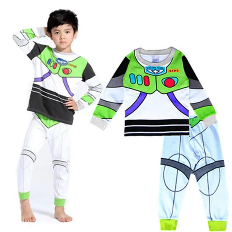 Новая весенне-Осенняя детская одежда, пижамы, Детская футболка с длинными рукавами для мальчиков+ штаны, пижамный комплект с героями мультфильмов для детей 2-7 лет - Цвет: Тёмно-синий