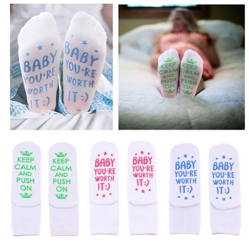 

Women's Letters Printed Soft Cotton Non-Skid Yoga Home Slipper Socks