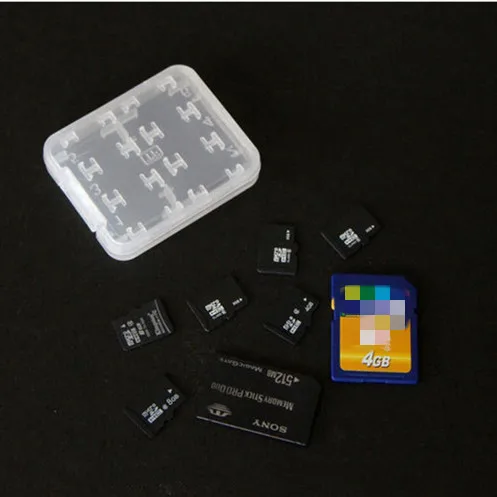 Двухслойный жесткий пластиковый Micro SD SDHC TF MS коробка для хранения карт памяти Защитный Держатель Жесткий Чехол простой стильный чехол