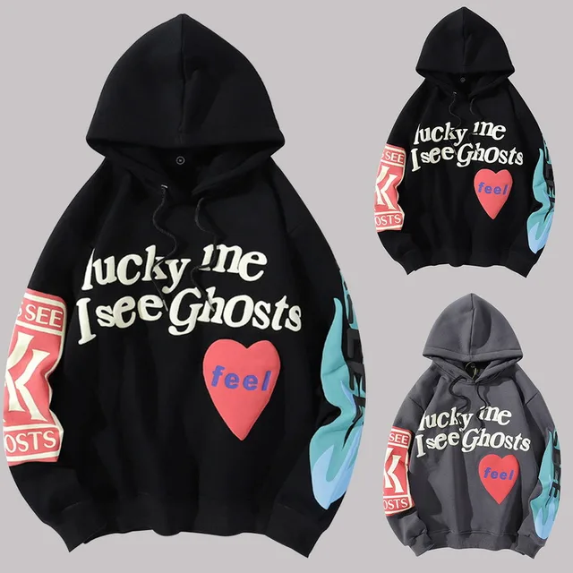 Kanye Lucky Me I See Ghosts Trendy Hip Hop Hoodie 1