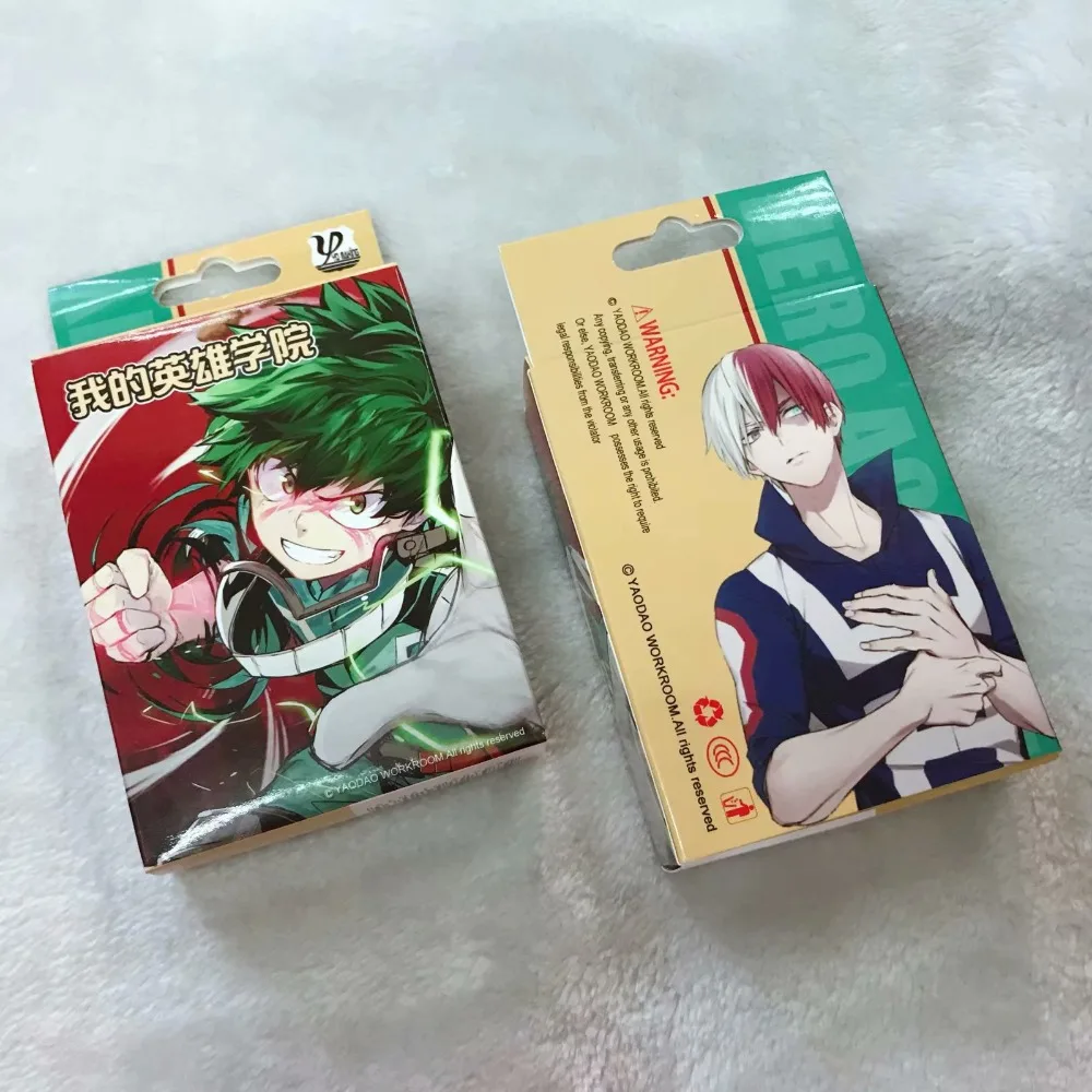 54 шт./компл. Аниме Boku no Hero Academy Poker Card бумажные игральные карты вечерние настольные игры Коллекция игрушек подарок