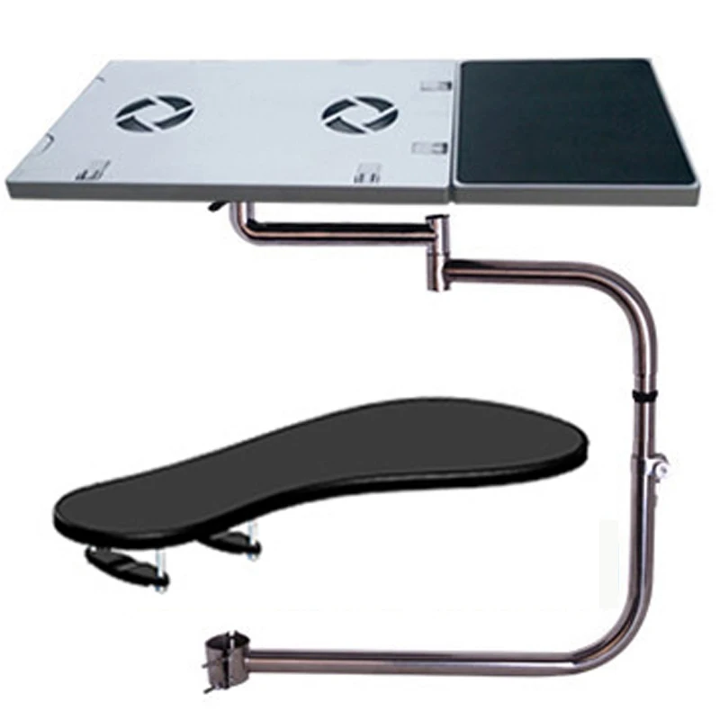 Suporte de Teclado Quadrado + Mouse Apoio de Braço Suporte de Mesa D-montagem Multifuncional Almofada Portátil Mouse Aço Inoxidável 20kg Ok331 - Image 2