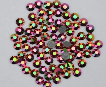 

All sizes Rainbow-Rose-Gold Iron On Rhinestones/Flat Back Nail art Hot fix Crystal Rhinestones Strass Sewing & Fabric Garment