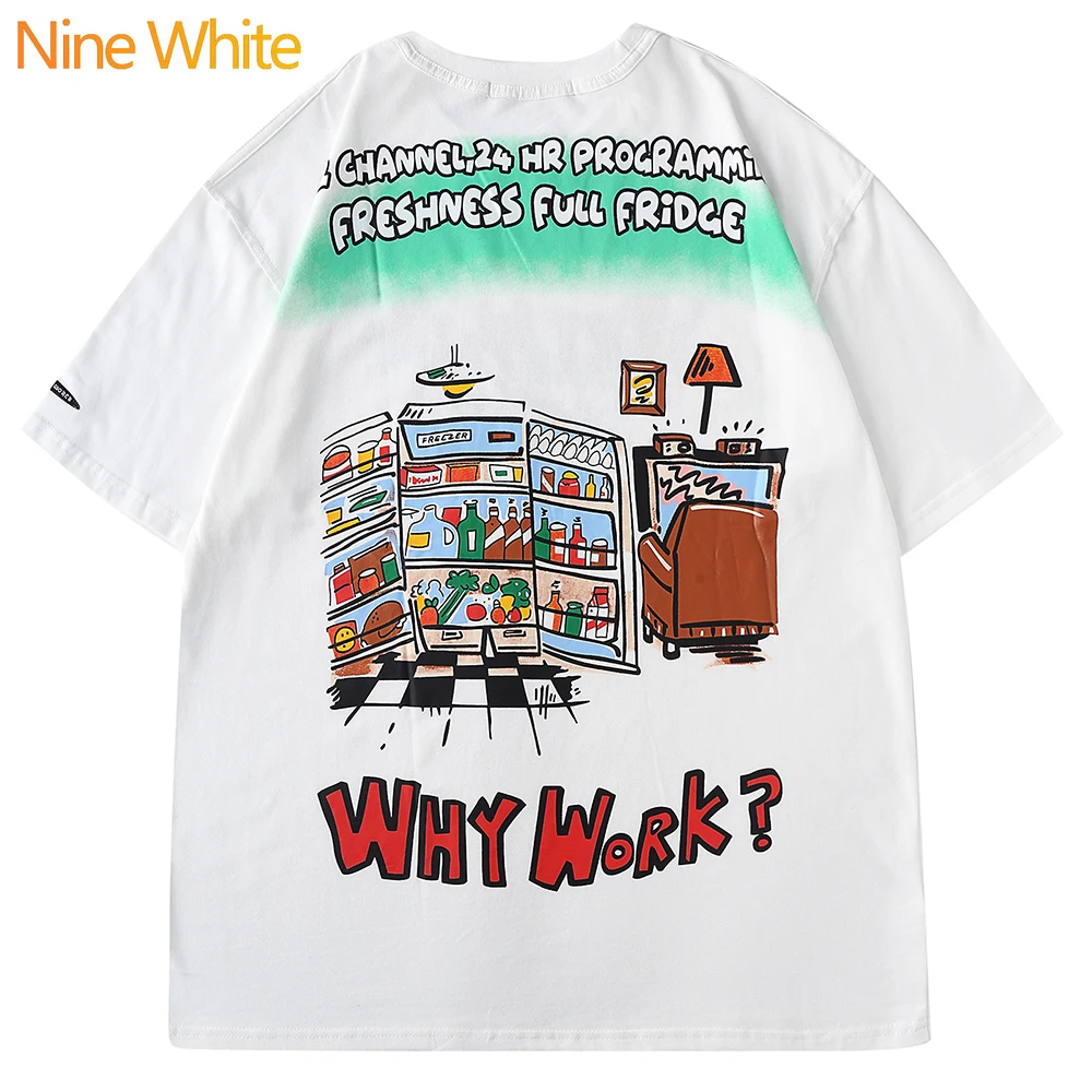

Family hip hop personalized text print short sleeve T-shirt for men and women retro loose summer trend half sleeve