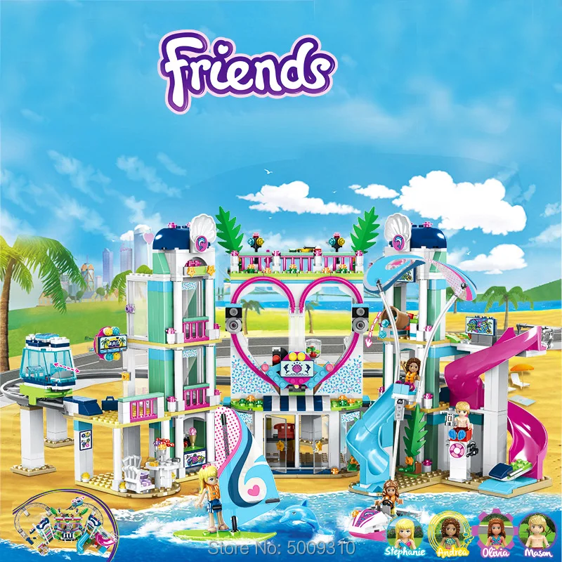 Compatible Legoinglys Friends Heartlake City Resort 41347 Top Hotel Building Blocks Kit For Kids Fun Toys Set Girl Birthday Gift