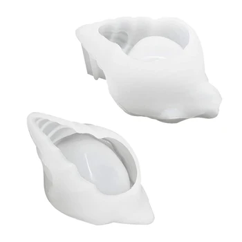 

DIY Tray Resin Mold, 2PCS Conch Shaped Tray Silicone Mold Epoxy Resin Casting Molds for Making Jewelry Tray Storage