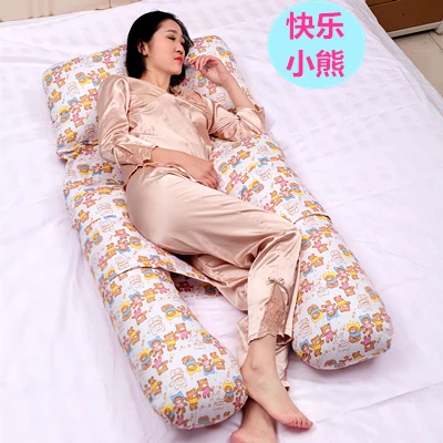 Sweet Strawberry Printed Soft Removable Pregnancy Pillow 22 Colors Body Pillow For Women Multifunctional U Style Waist Pillow - Цвет: kuailexiaoxiong