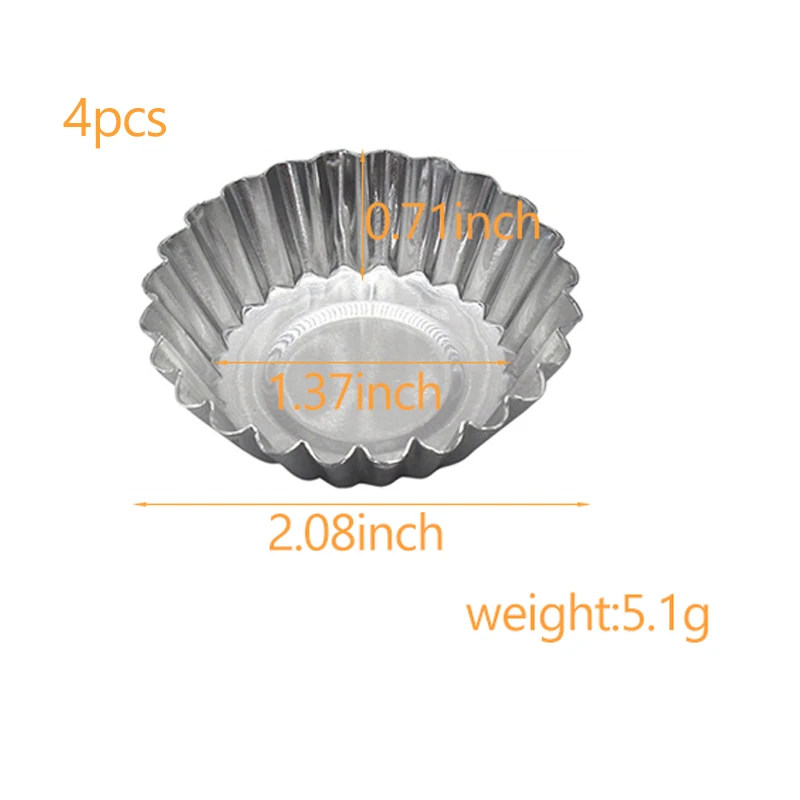 4 упаковки мини Рифленое яйцо пирожная форма/оловянный Пудинг Форма желе Пан маленький алюминиевый сплав Ананас Форма для пирога/форма 653 - Цвет: 4 pcs small