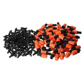 

HOT-50pcs Adjustable Garden Irrigation System Watering Sprayer Misting Nozzles Sprinkler Heads with Barbed Tee Connectors