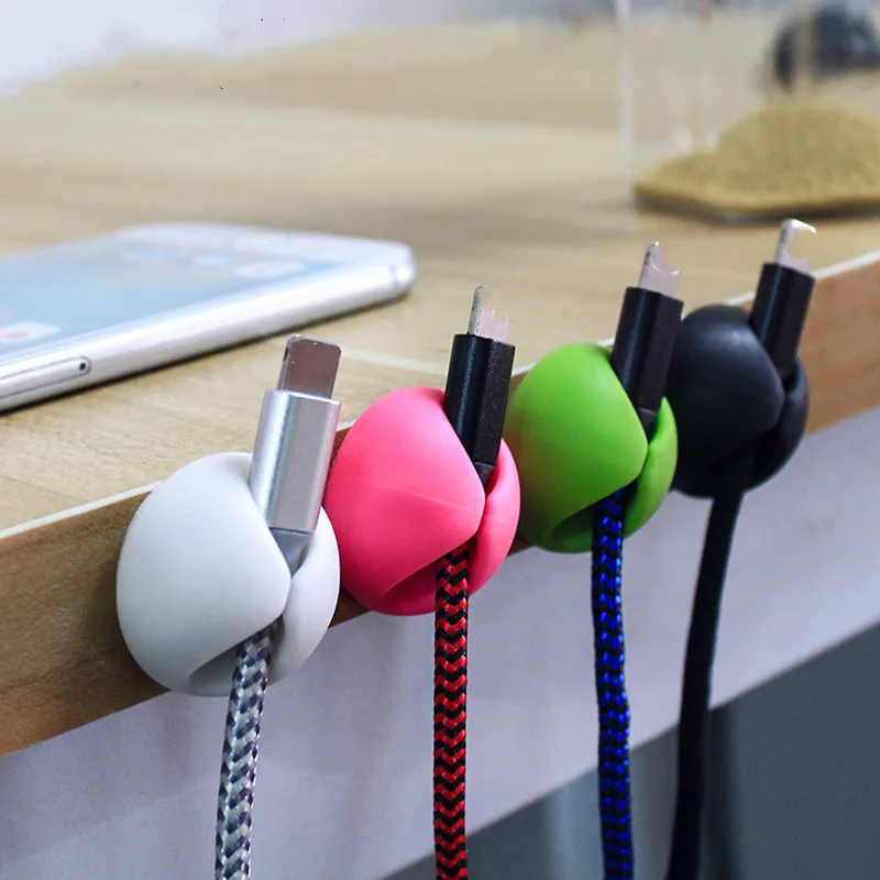 Cable Organizer Wire Winder Holder Protector Wardrobe Storage Management Device Desktop Plug Wire Retention Clips Power Cord