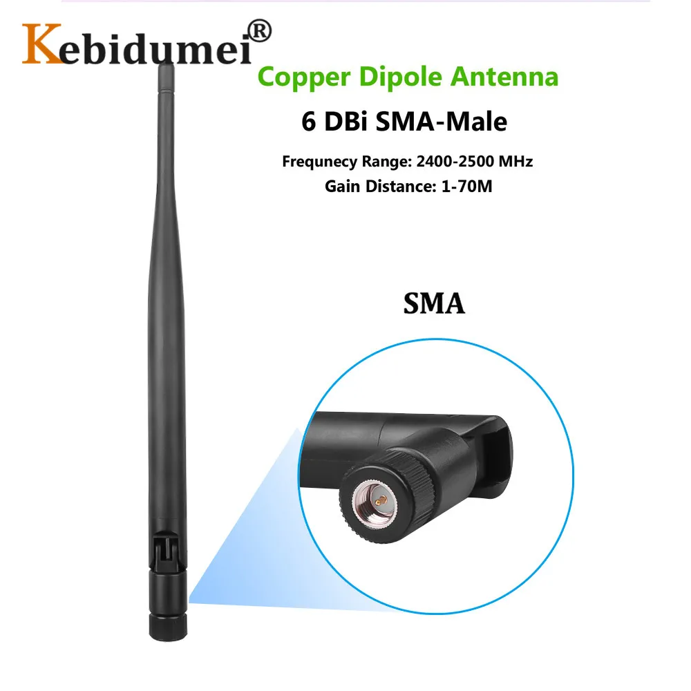 Wi-Fi антенный роутер 2 4 ГГц 5dBi 802.11b/g антенна SMA Male для Mini PCI U.FL IPX на кабель папа
