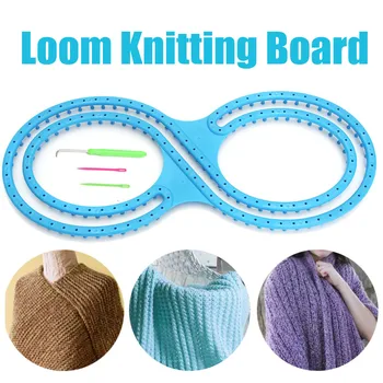 

Loom Knitting Board Tool With 3 Projects For Sweater Socks Scarf Hat Home Sewing Handwork Kit Crafts Tools Sewing Tool Accessory