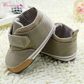 

WEIXINBUY Newborn Toddler Boys Ankle Canvas Soft Sole Antislip Children Kids Crib Shoes Sneaker