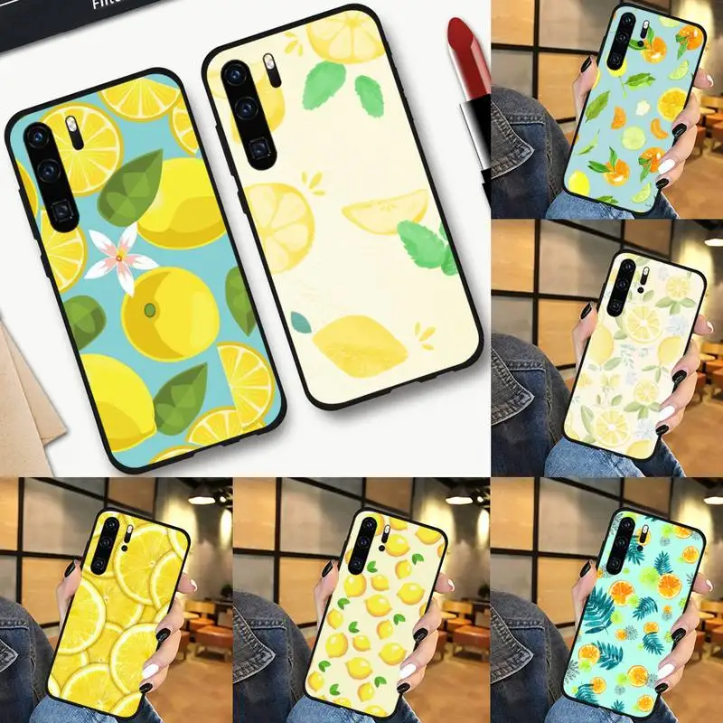 

lemon food fruit summer Phone Case For Huawei P9 P10 P20 P30 Pro Lite smart Mate 10 Lite 20 Y5 Y6 Y7 2018 2019