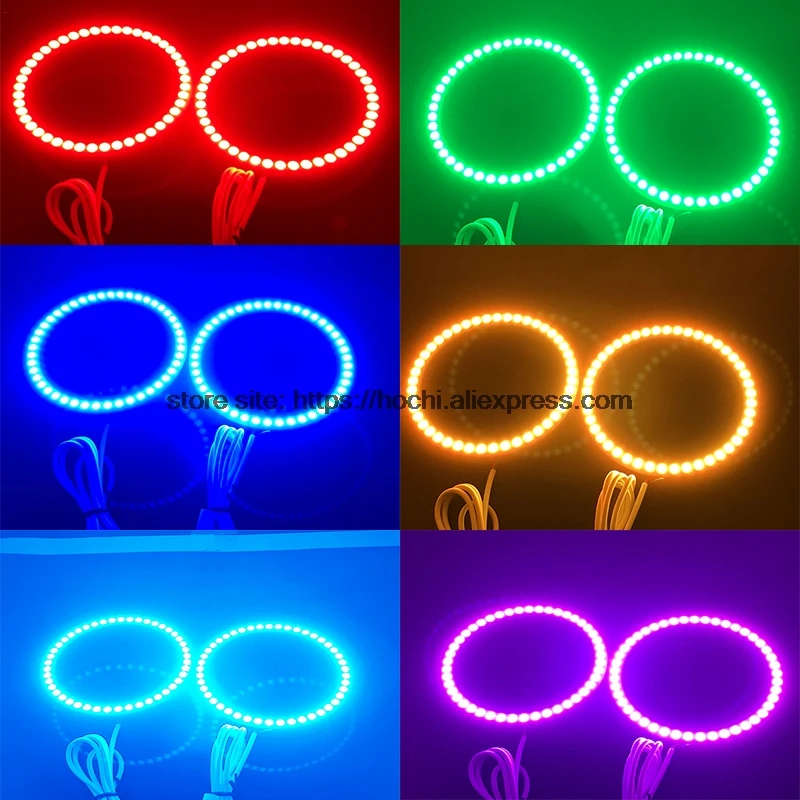 HochiTech отличный RGB многоцветный набор ортопедических колец для стайлинга автомобилей Hyundai Veracrus ix55 2007-12 angel eyes wifi Пульт дистанционного управления