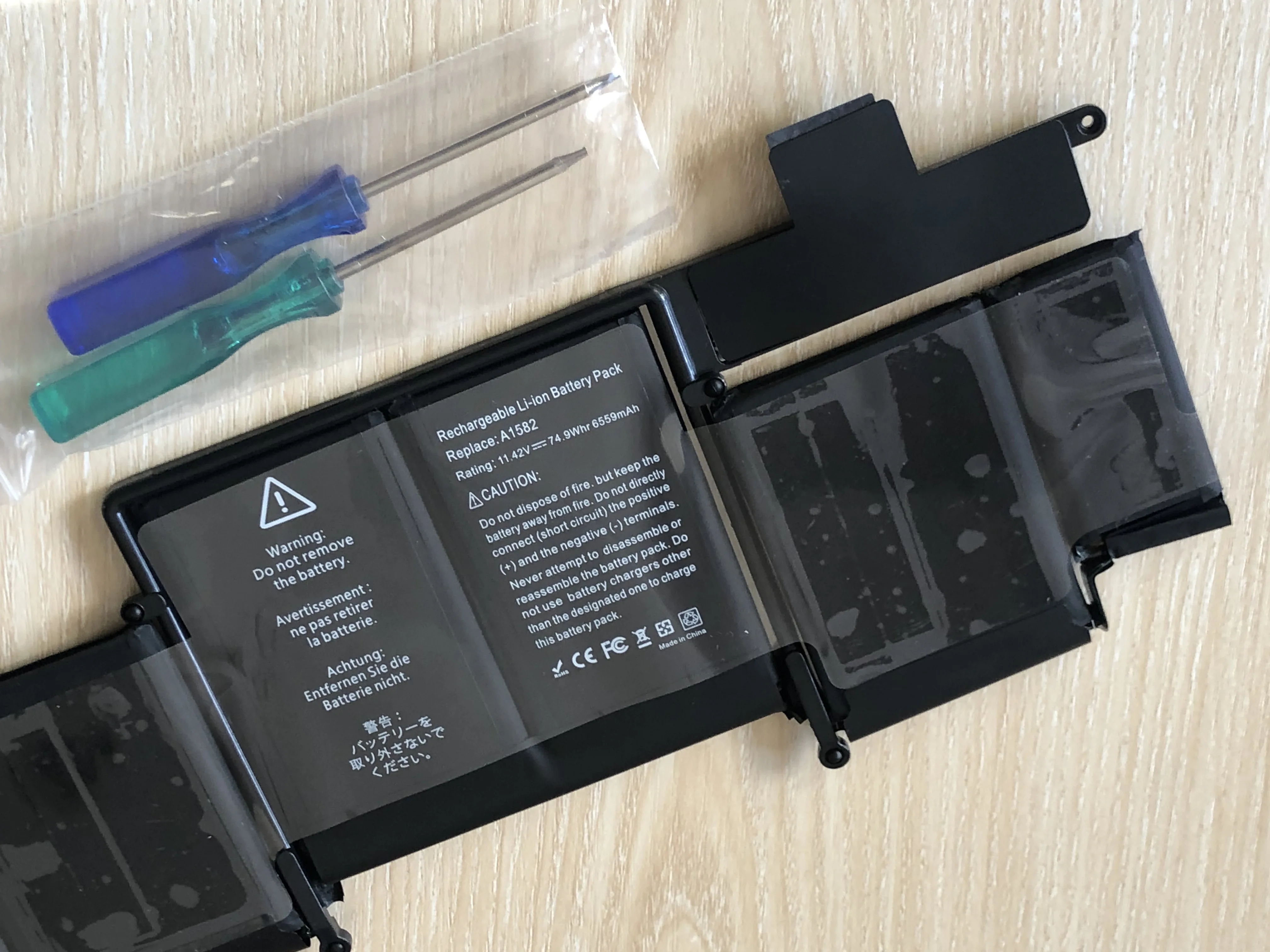 Bateria para Apple Macbook Pro 13 A1502 A1502 A1502 A1502 Me865 Me864 02000010 11.42v 6559mah Ferramentas - Imagem 4