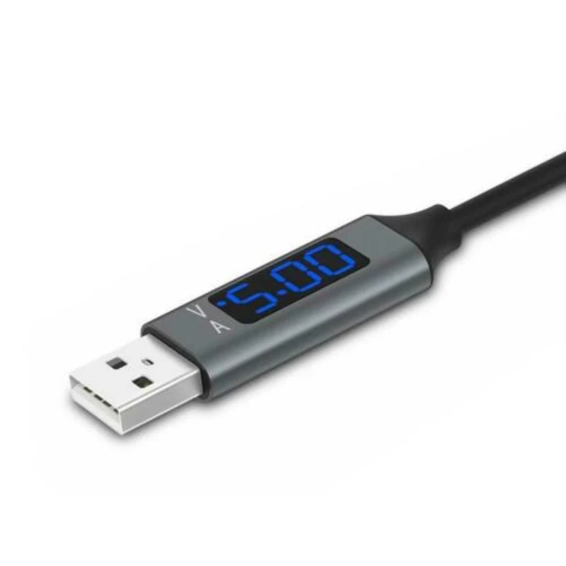 Кабель type C Micro USB кабель для зарядки данных светодиодный цифровой дисплей напряжения и тока USB для samsung Xiaomi LG Android телефонный кабель