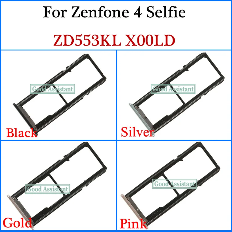 Запчасти Для Zenfone 4 Selfie ZD553KL X00LD Sim Tray держатель карт Micro SD слот адаптер Sim-карты