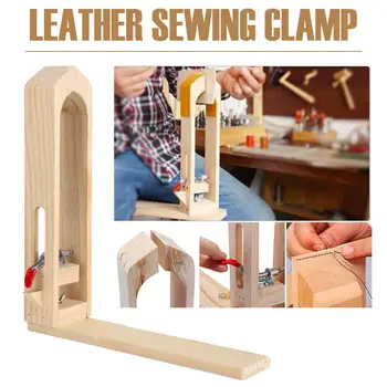 

Wood Sewing Tools Leather Craft Retaining Clip DIY Hand Tool Set Table Desktop Stitching Lacing Pony Horse Clamp Tools