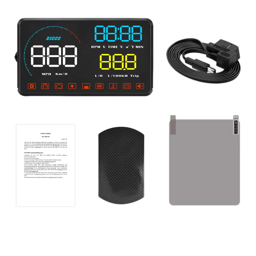 Smart Hud Display A9 Large Screen Car Monitor Hud Head Up Display Reflector Projector Smart Hud Display A9 Large Screen Car Monitor Hud Head Up Display Reflector Projector
