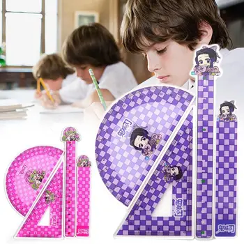 

4pcs/ Set Of Art Painting Template Ruler Puzzle Stationery Children'S Ruler Stationery Cartoon Office Figure Drawing Suppli Q5W1