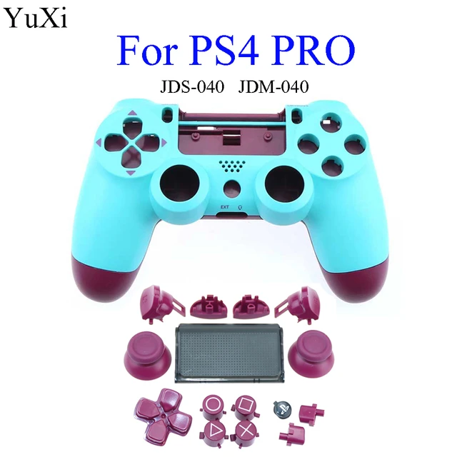 Carcasa completa de repuesto y kit de botones para jds 040, JDM 040, PlayStation  4, PS4 Pro, carcasa suave para mando - AliExpress