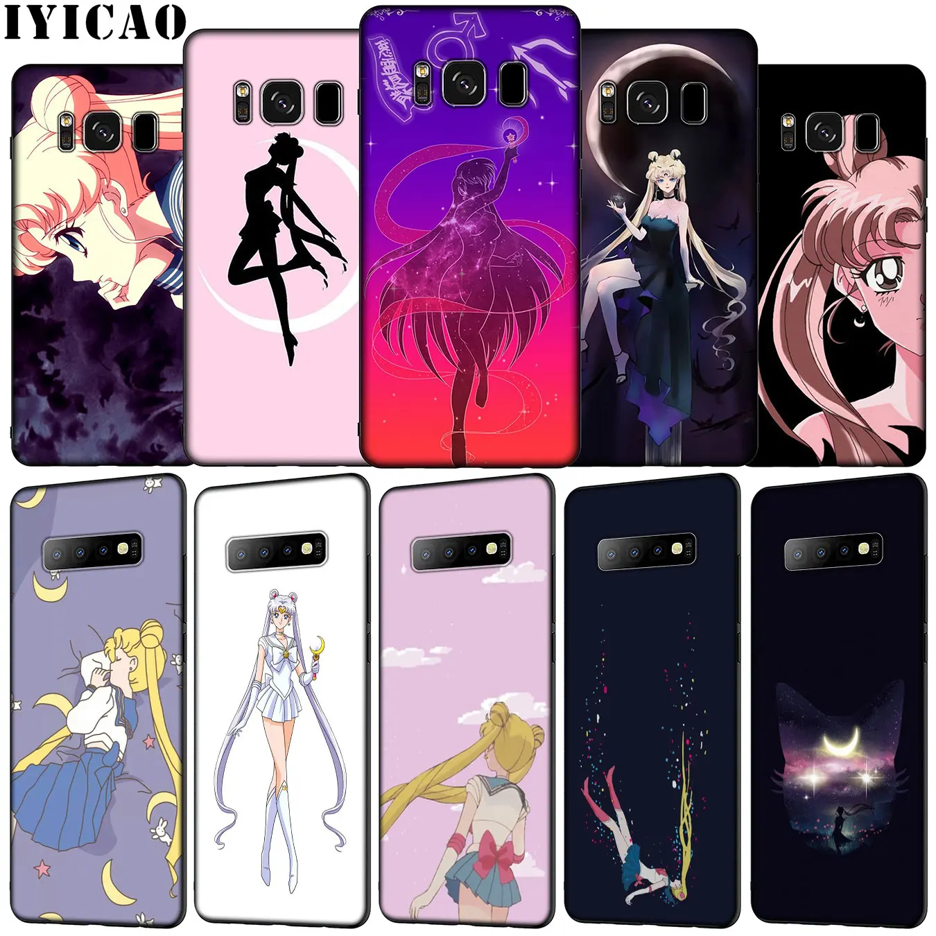 Мягкий силиконовый чехол IYICAO с рисунком аниме Сейлор Мун для Samsung Galaxy S20 Ultra S10e S9 S8